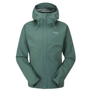 NEW RAB women's downpour jacket in eucalyptus